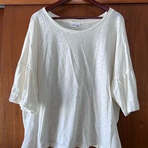 GAP Women's Soft Cream Short Sleeve Top